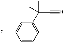 2-(3-CHLOROPHENYL)-2-METHYLPROPANENITRILE 结构式