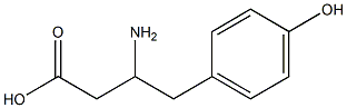 3-氨基-4-(4-羟基苯基)丁酸 结构式