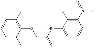 2-(2,6-dimethylphenoxy)-N-(2-methyl-3-nitrophenyl)acetamide 结构式