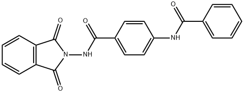 4-(benzoylamino)-N-(1,3-dioxo-1,3-dihydro-2H-isoindol-2-yl)benzamide 结构式
