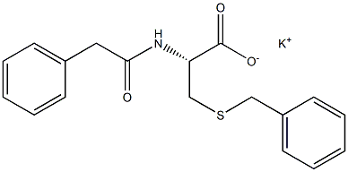 L-3-(Benzylthio)-N-(Phenylacetyl)Alanine Potassium Salt 结构式