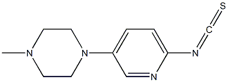 1-(6-isothiocyanato-pyridin-3-yl)-4-methyl-piperazine 结构式