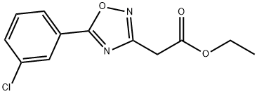 [5-(3-chloro-phenyl)-[1,2,4]oxadiazol-3-yl]-acetic acid ethyl ester 结构式