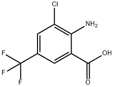 2-Amino-3-chloro-5-trifluoromethyl-benzoic acid 结构式