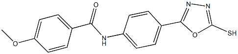 4-methoxy-N-[4-(5-sulfanyl-1,3,4-oxadiazol-2-yl)phenyl]benzamide 结构式