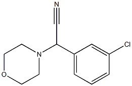 2-(3-CHLOROPHENYL)-2-MORPHOLINOACETONITRILE 结构式