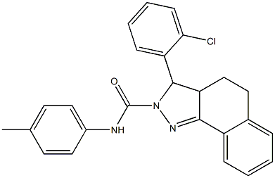 3-(2-chlorophenyl)-N-(4-methylphenyl)-3,3a,4,5-tetrahydro-2H-benzo[g]indazole-2-carboxamide 结构式