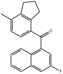 Methanone, (2,3-dihydro-7-methyl-1H-inden-4-yl)(3-fluoro-1-naphthalenyl)- 结构式