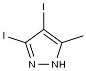 3,4-二碘-5-甲基-1H-吡唑 结构式