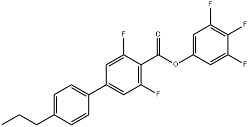 3,4,5-三氟苯基3,5-二氟-4'-丙基-[1,1'-联苯]-4-羧酸盐 结构式