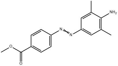 4-[(4-氨基-3,5-二甲基苯基)偶氮]-苯甲酸甲酯 结构式