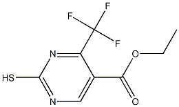 2-巯基-4-(三氟甲基)嘧啶-5-羧酸乙酯 结构式
