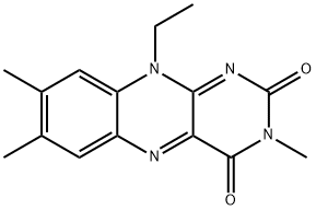10乙基3,7,8-三甲基苯并[G]蝶啶-2,4(3H,10H) -二酮 结构式