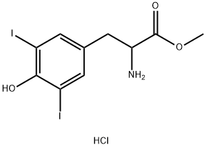 3,5-二碘-DL-酪氨酸甲酯盐酸盐 结构式