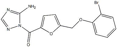 1-{5-[(2-bromophenoxy)methyl]-2-furoyl}-1H-1,2,4-triazol-5-amine 结构式