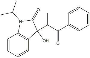 3-hydroxy-1-isopropyl-3-(1-methyl-2-oxo-2-phenylethyl)-1,3-dihydro-2H-indol-2-one 结构式