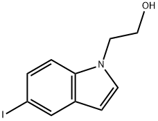 2,4-双(5-碘-1H-吲哚-1-基)丁烷-1,3-二醇 结构式