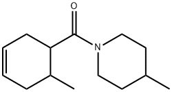 4-Methyl-1-[(6-methyl-3-cyclohexen-1-yl)carbonyl]piperidine 结构式