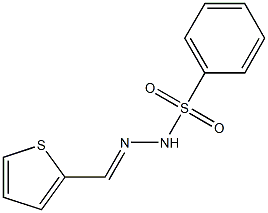 (E)-N'-(thiophen-2-ylmethylene)benzenesulfonohydrazide 结构式