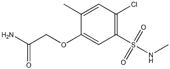 2-{4-chloro-2-methyl-5-[(methylamino)sulfonyl]phenoxy}acetamide 结构式