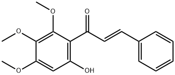 (2E)-1-(6-hydroxy-2,3,4-trimethoxyphenyl)-3-phenylprop-2-en-1-one 结构式