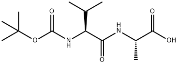 (叔丁氧基羰基)-L-缬氨酰-L-丙氨酸 结构式