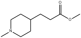 4-Piperidinepropanoic acid, 1-methyl-, methyl ester 结构式