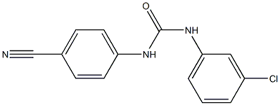 N-(3-chlorophenyl)-N'-(4-cyanophenyl)urea 结构式