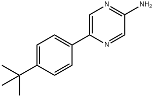 2-Amino-5-(4-tert-butylphenyl)pyrazine 结构式