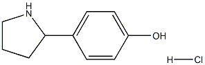 4-(PYRROLIDIN-2-YL)PHENOL HYDROCHLORIDE 结构式