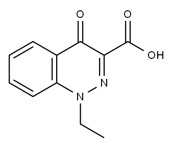 1-乙基-4-氧代-1,4-二氢噌啉-3-甲酸 结构式
