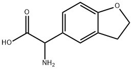 2-氨基-2-(2,3-二氢苯并呋喃-5-基)乙酸 结构式