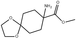 1,4-二氧螺[4.5]癸烷-8-羧酸8-氨基甲酯 结构式