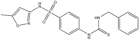 4-(3-benzylthioureido)-N-(5-methylisoxazol-3-yl)benzenesulfonamide 结构式