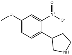 3-(4-methoxy-2-nitrophenyl)pyrrolidine 结构式