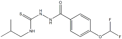 2-[4-(difluoromethoxy)benzoyl]-N-isobutylhydrazinecarbothioamide 结构式