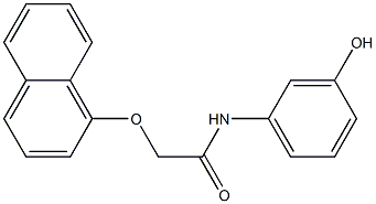 N-(3-hydroxyphenyl)-2-(1-naphthyloxy)acetamide 结构式