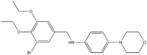 N-(3-bromo-4,5-diethoxybenzyl)-N-[4-(4-morpholinyl)phenyl]amine 结构式