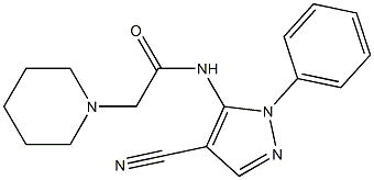 N-(4-cyano-1-phenyl-1H-pyrazol-5-yl)-2-(1-piperidinyl)acetamide 结构式