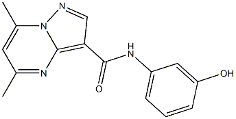 N-(3-hydroxyphenyl)-5,7-dimethylpyrazolo[1,5-a]pyrimidine-3-carboxamide 结构式