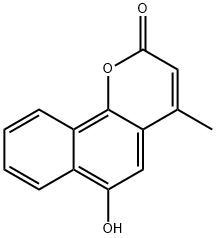 6-羟基-4-甲基-2H-苯并[H]色烯-2-酮 结构式