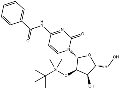 N-苯甲酰基-2'-O-[(叔丁基)二甲基硅烷基]胞苷 结构式