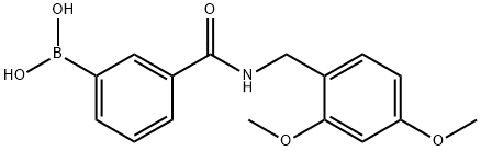3-(2,4-二甲氧基苯基甲氨基甲酰基)苯硼酸 结构式