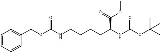 N6-((苄氧基)羰基)-N2-(叔丁氧基羰基)-L-赖氨酸甲酯 结构式