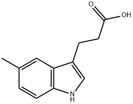 3-(5-甲基-3-吲哚基)丙酸 结构式