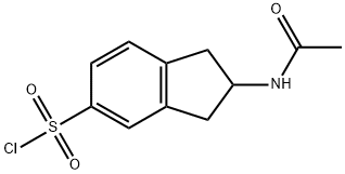 2-(Acetylamino)indane-5-sulfonyl chloride 结构式