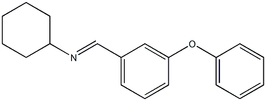 N-cyclohexyl-N-(3-phenoxybenzylidene)amine 结构式