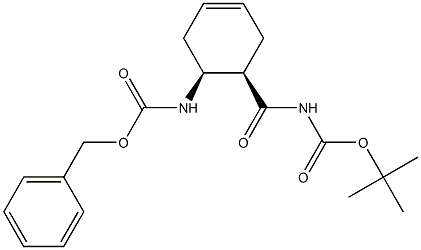 (1S,6R)-(6-tert-butoxycarbonylaminocarbonylcyclohex-3-enyl)carbamic acid benzyl ester 结构式