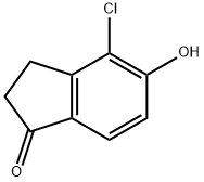 4-氯-5-羟基-2,3-二氢-1H-茚-1-酮 结构式