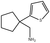 1-(噻吩-2-基)环戊基]甲胺 结构式